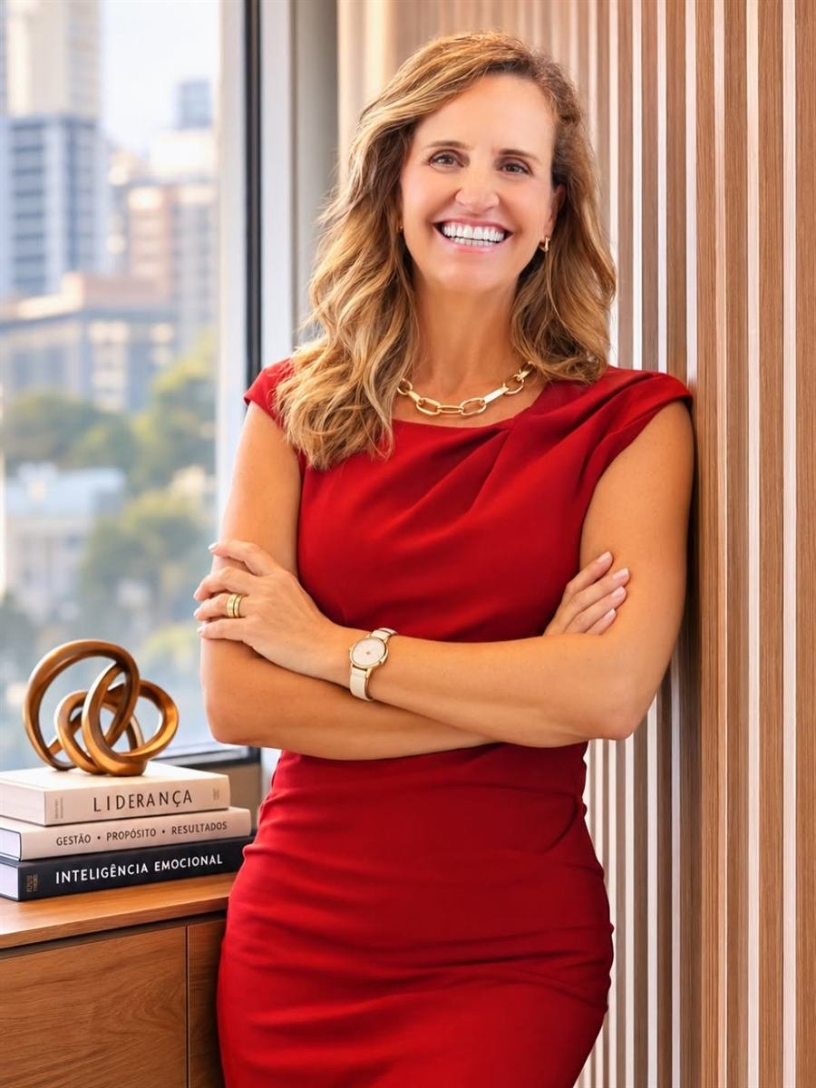 Ana Bruder in her office, arms crossed and smiling